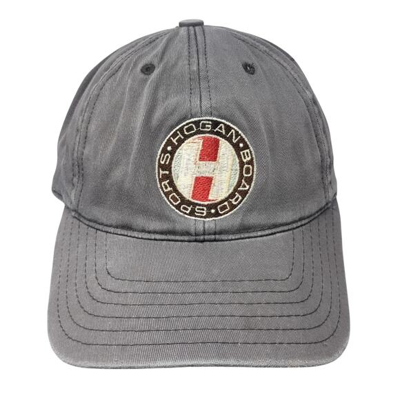 Hogan Board Sports Fitted Hat Gray One Size Embroidered Stretch 6 Panel - Picture 1 of 8